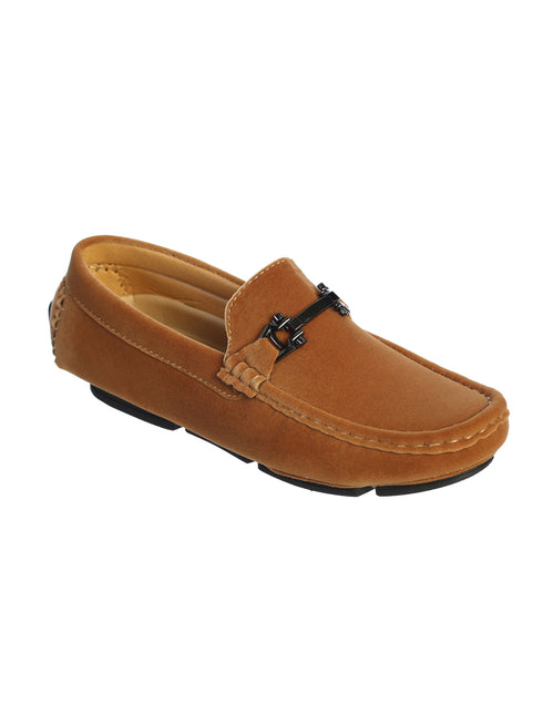 Boys Velvet Horsebit Slip On Loafers 5 Toddler-8 Kids